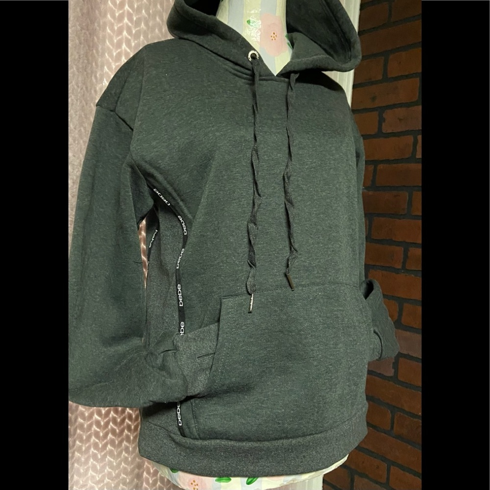 Bebe Sport grey pullover hoodie. NWT